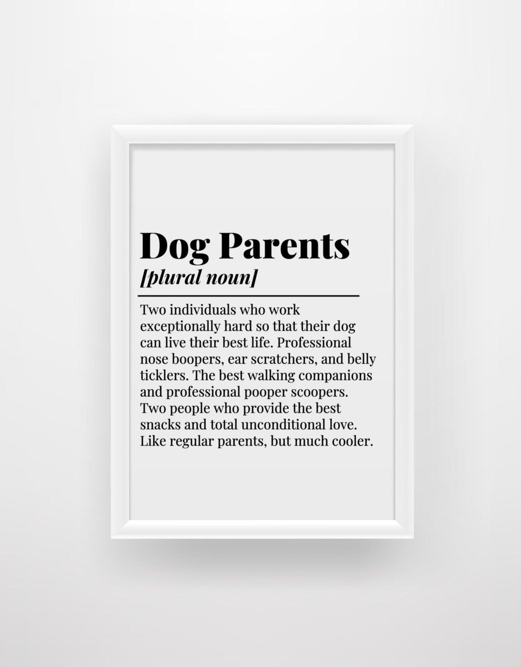 Dog Parents Definition - Chic Prints