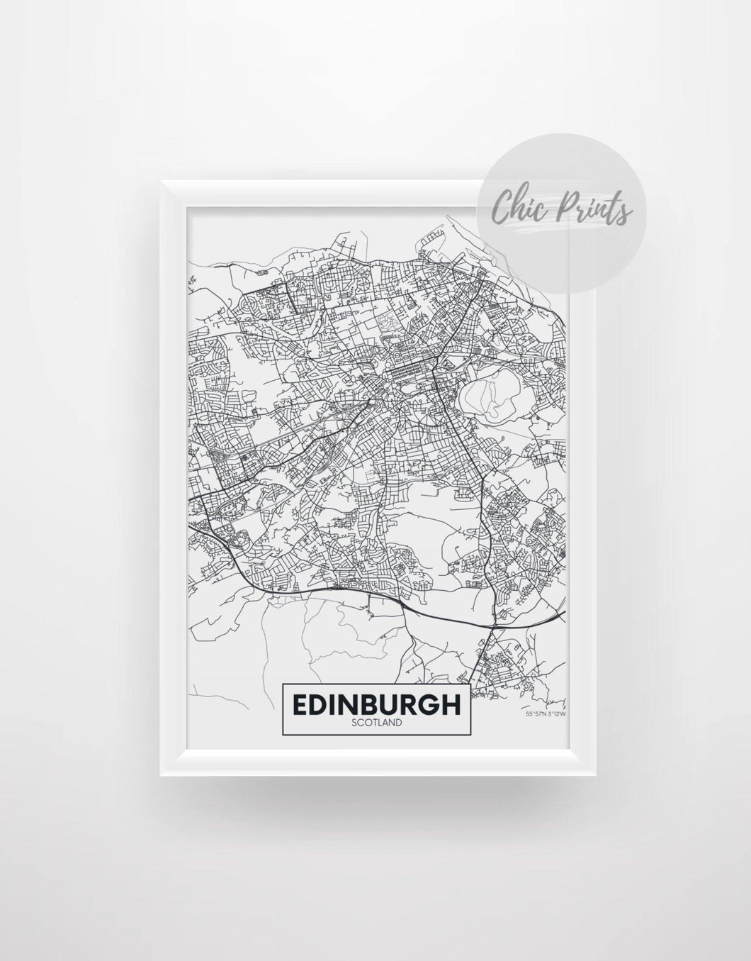 Edinburgh Map Poster - Chic Prints