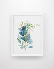 Load image into Gallery viewer, Green and Gold Botanical Watercolour Set - Chic Prints
