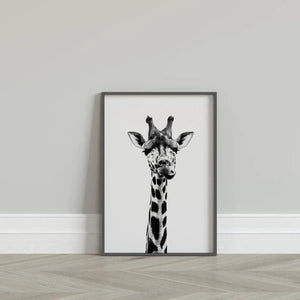 Monochrome Giraffe - Chic Prints