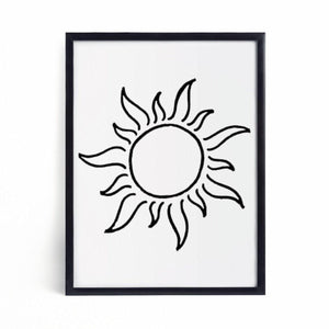 ‘Morning Sun’ Line Art Print-Chic Prints