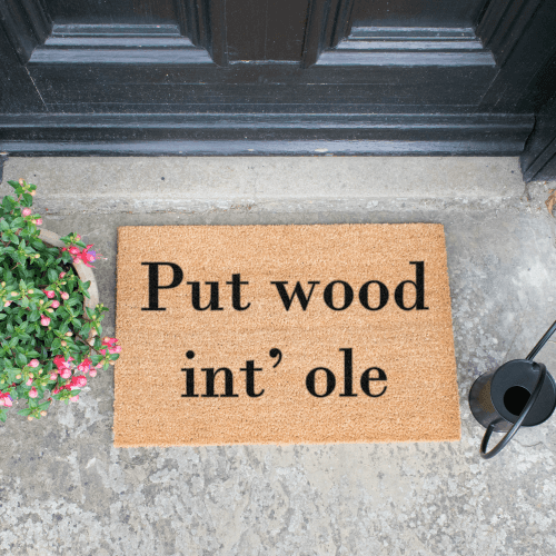 Put wood int' ole - Indoor/Outdoor mat - Chic Prints