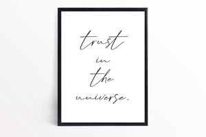 Trust in the universe wall print-Chic Prints