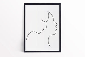 ‘You and I’ Line Art Print-Chic Prints